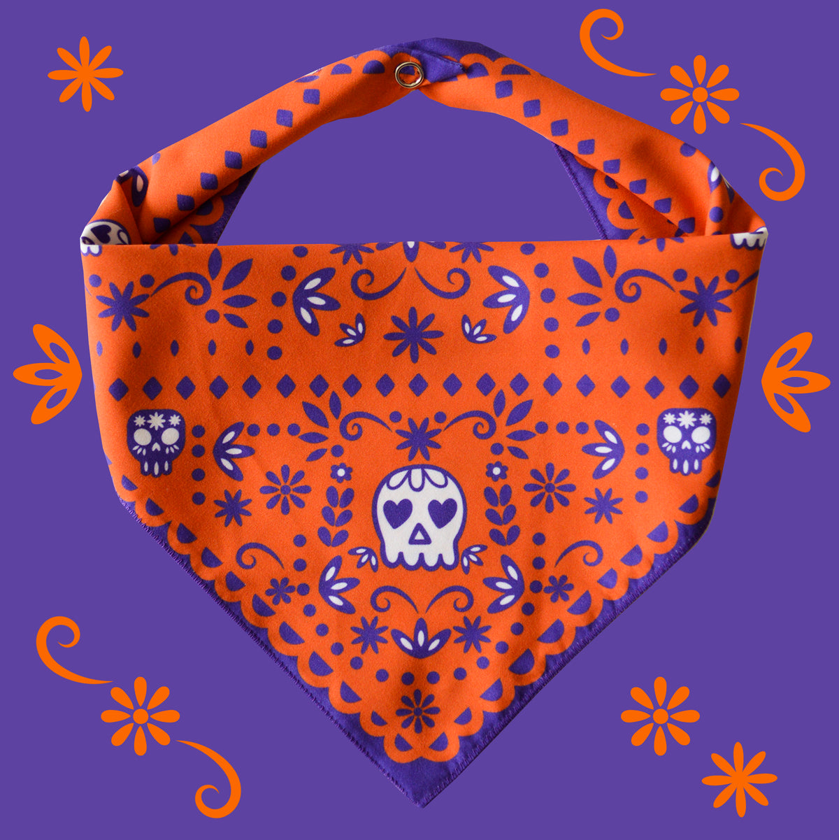 Papel Picado Naranja Bandana