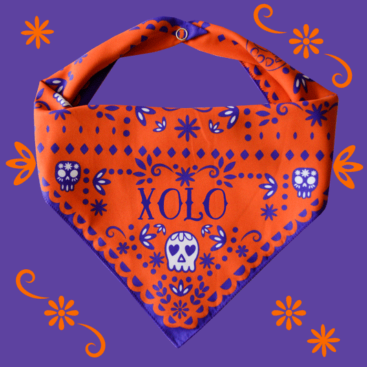 Papel Picado Naranja Bandana