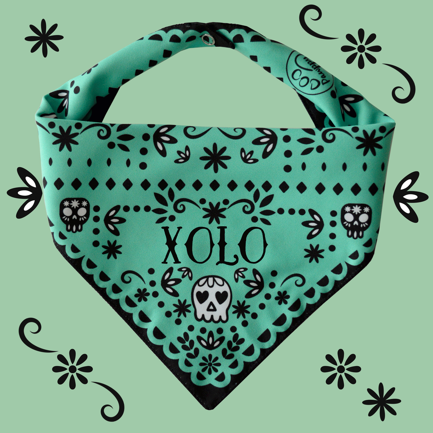 Papel Picado Verde Bandana