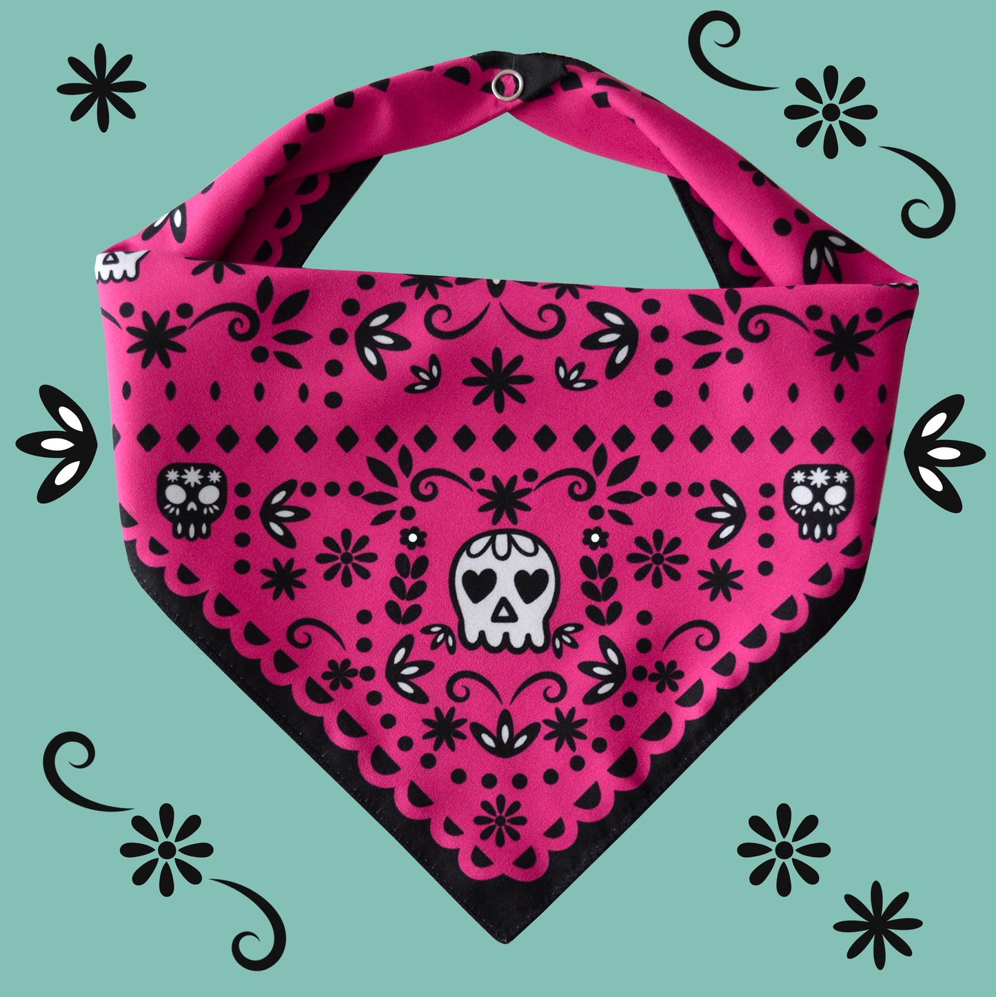 Papel Picado Rosa Bandana