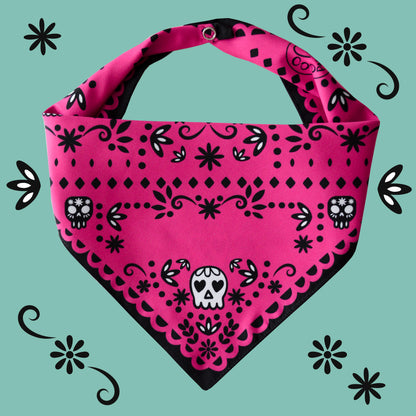 Papel Picado Rosa Bandana