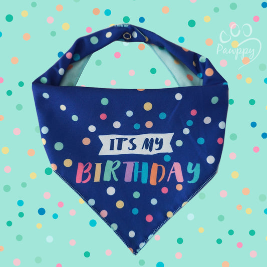 Birthday Bandana Blue